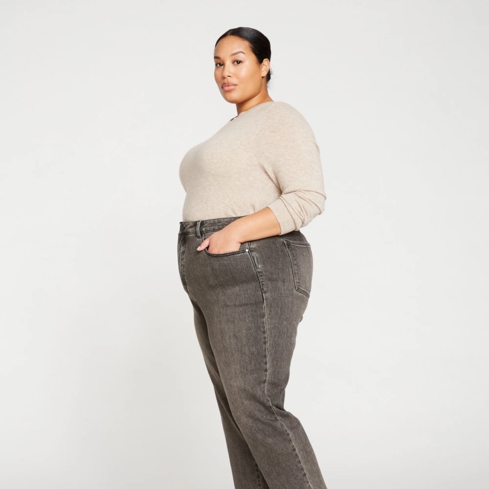 G by Giuliana Retro Slim Crop Pants Gray Hide-and-Chic Waistband 24W NWT